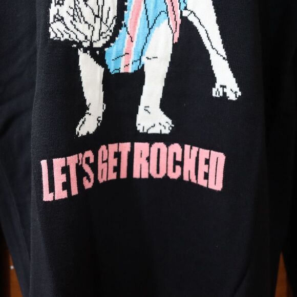 Forever 21 Black Crew Neck Sweater with Rock Band Graphic Oversized Small - Picture 5 of 15